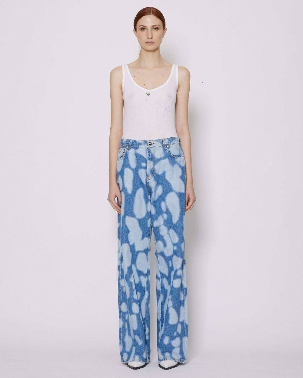 John Richmond Jeans gamba larga con pattern Promozione temporanea