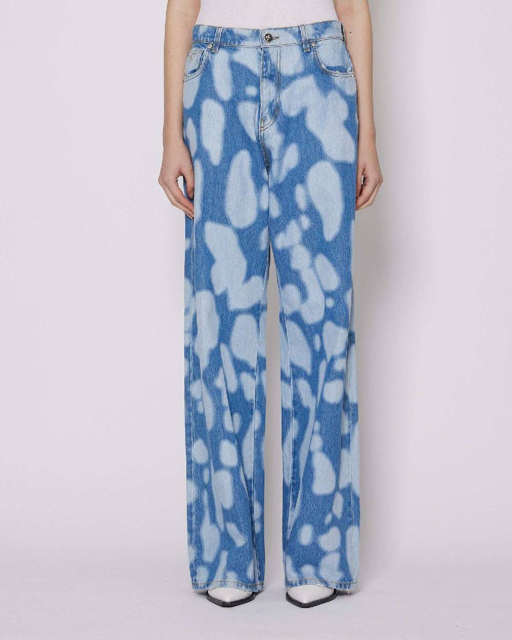John Richmond Jeans gamba larga con pattern Promozione temporanea