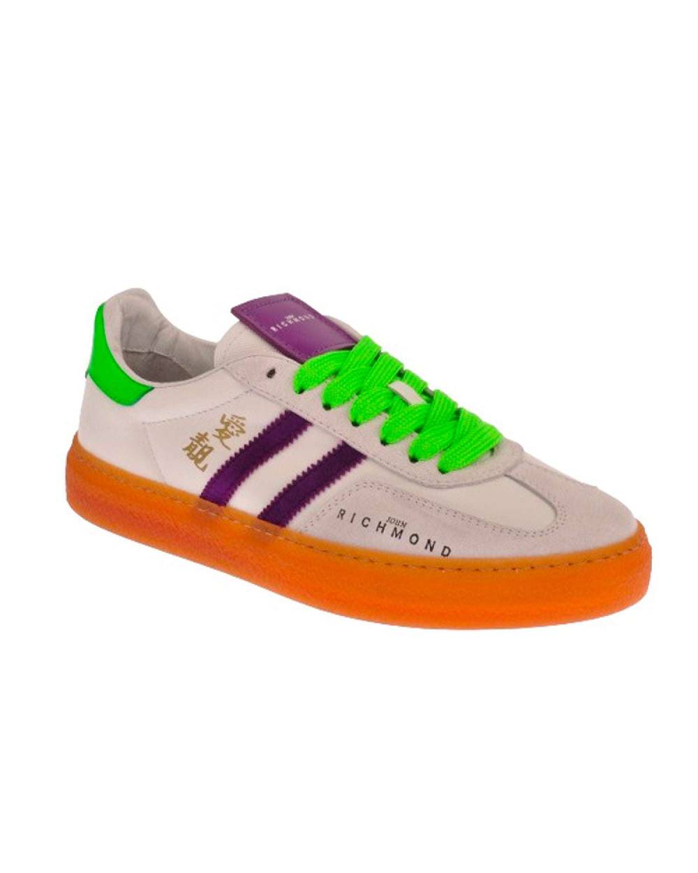 John Richmond - RICHENKA Sneakers in pelle con logo e bande laterali Fino al 60% di sconto