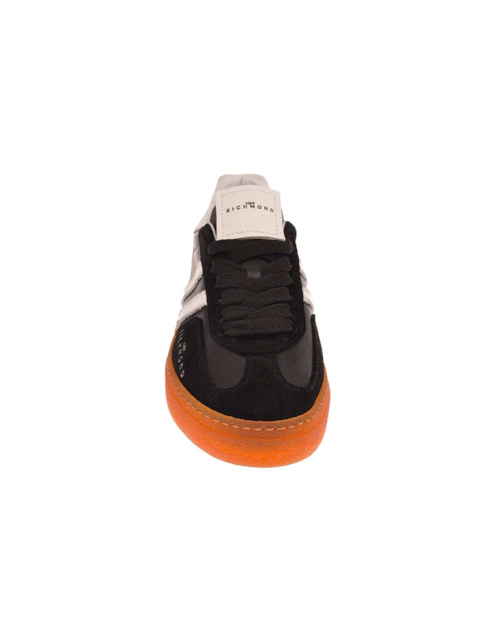 John Richmond Sneakers in pelle con logo e bande laterali Fino al 65% di sconto
