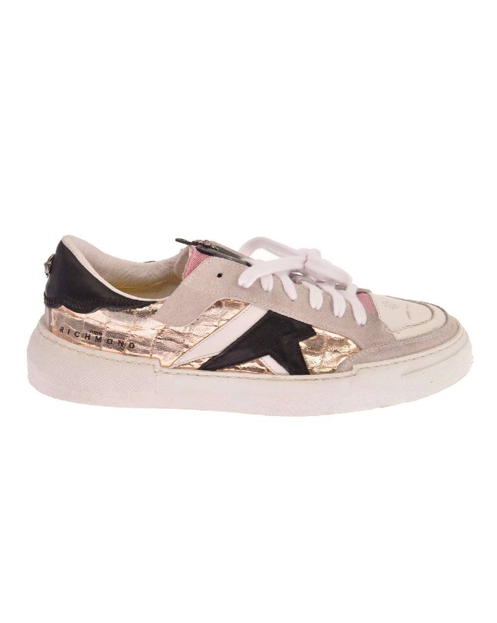 John Richmond Sneakers tricolor con stampa laterale Sostegno trimestrale