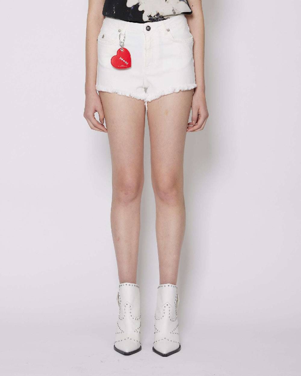 John Richmond Shorts a vita alta in denim Limitato a 3 giorni
