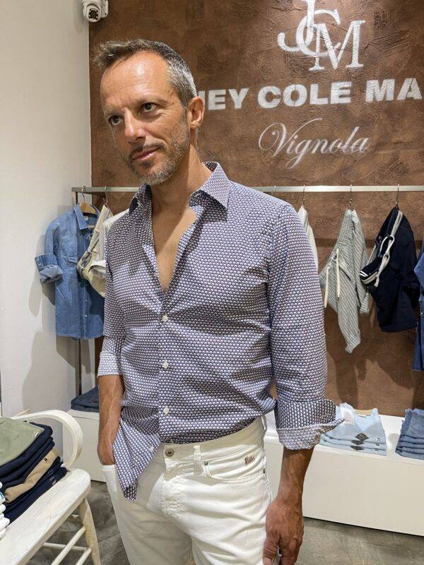 JCM Jey Coleman Camicia uomo slim fit fantasy Luca Argentieri Saldi Di Fabbrica