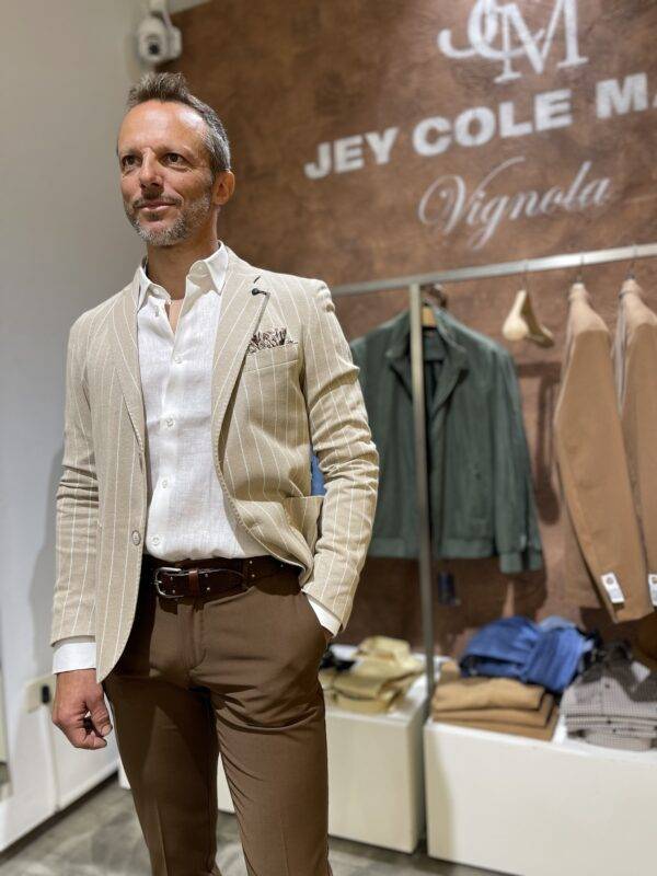 JCM Jey Coleman Giacca uomo elegante a righe Piero Giachi Negozi Online
