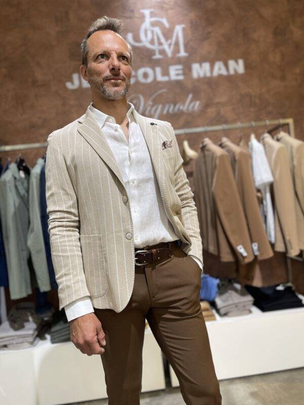 JCM Jey Coleman Giacca uomo elegante a righe Piero Giachi Negozi Online