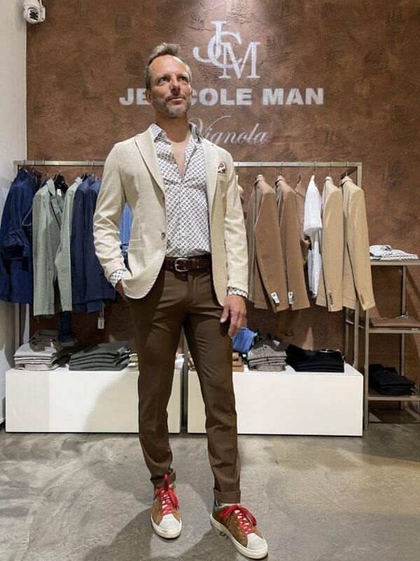 JCM Jey Coleman Pantalone uomo eleganti fresco di lana Exibit Italia