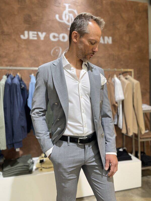 JCM Jey Coleman Pantalone uomo elegante fresco di lana Exibit Promozione Limitata