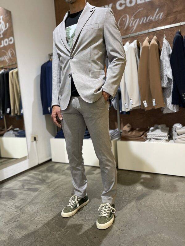 JCM Jey Coleman Pantalone uomo elegante in tessuto punto milano Exibit Affare Del Giorno
