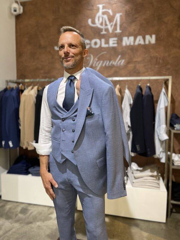 JCM Jey Coleman Abito uomo elegante con giacca gilet e pantalone Piero Giachi Prezzo Ridotto
