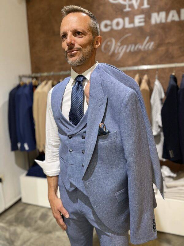 JCM Jey Coleman Abito uomo elegante con giacca gilet e pantalone Piero Giachi Prezzo Ridotto