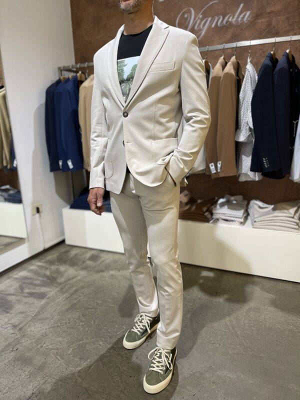 JCM Jey Coleman Giacca uomo elegante tessuto punto milano Exibit Sconto