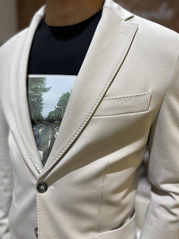 JCM Jey Coleman Giacca uomo elegante tessuto punto milano Exibit Sconto