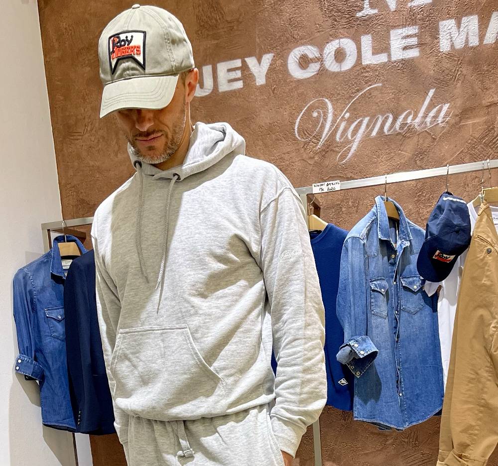 JCM Jey Coleman Felpa uomo sportiva con ricamo DueDue couture Offerta