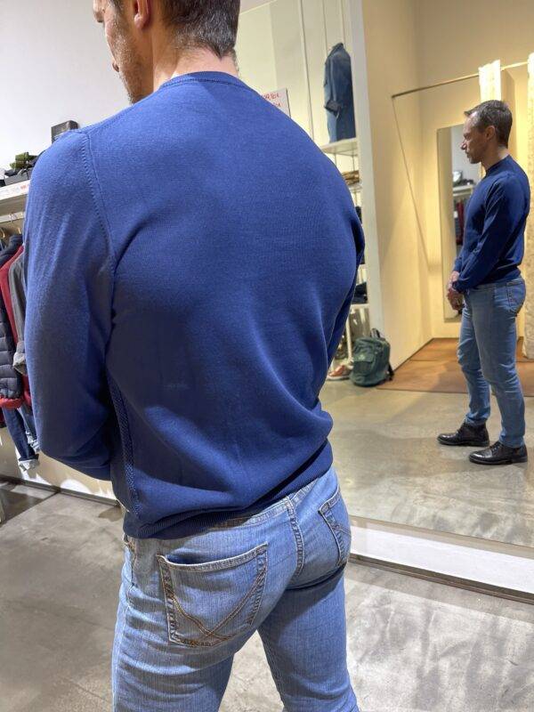JCM Jey Coleman Maglia uomo blu girocollo Roy Roger’s Economico