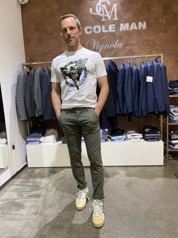 JCM Jey Coleman Pantalone uomo casual in gabardina Roy Roger’s Online