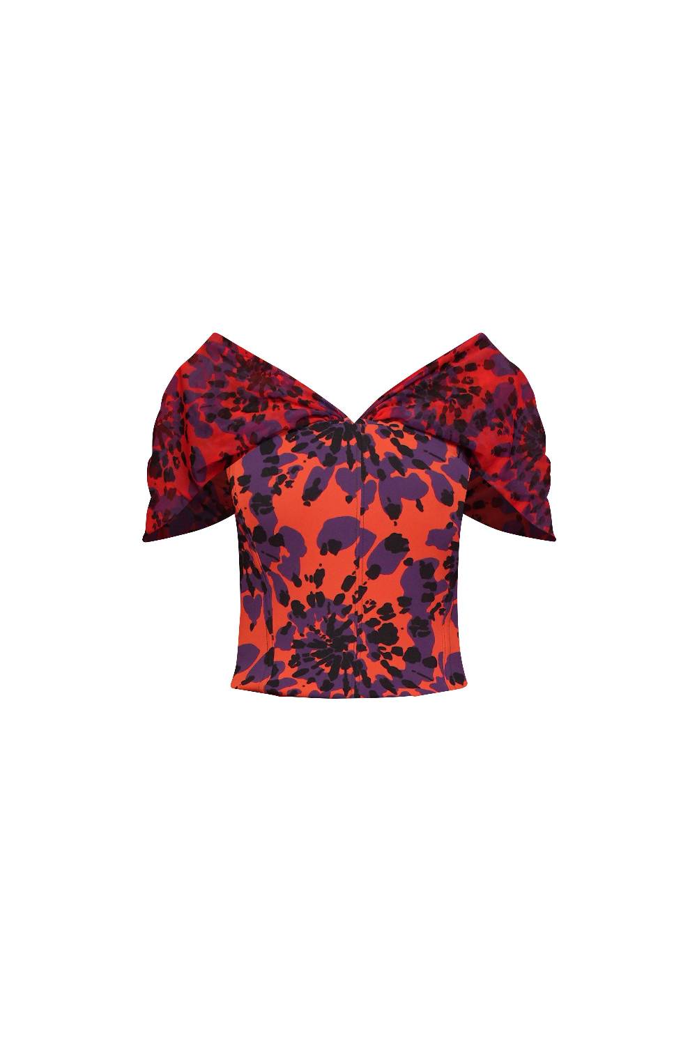 La Petite Robe Di Chiara Boni zanna illusion printed top Prezzo Ridotto