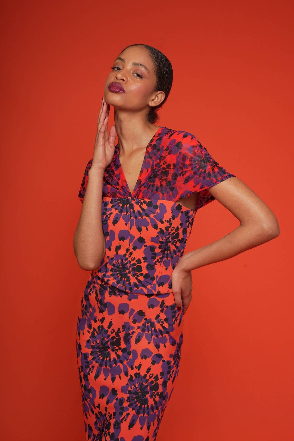 La Petite Robe Di Chiara Boni zanna illusion printed top Prezzo Ridotto