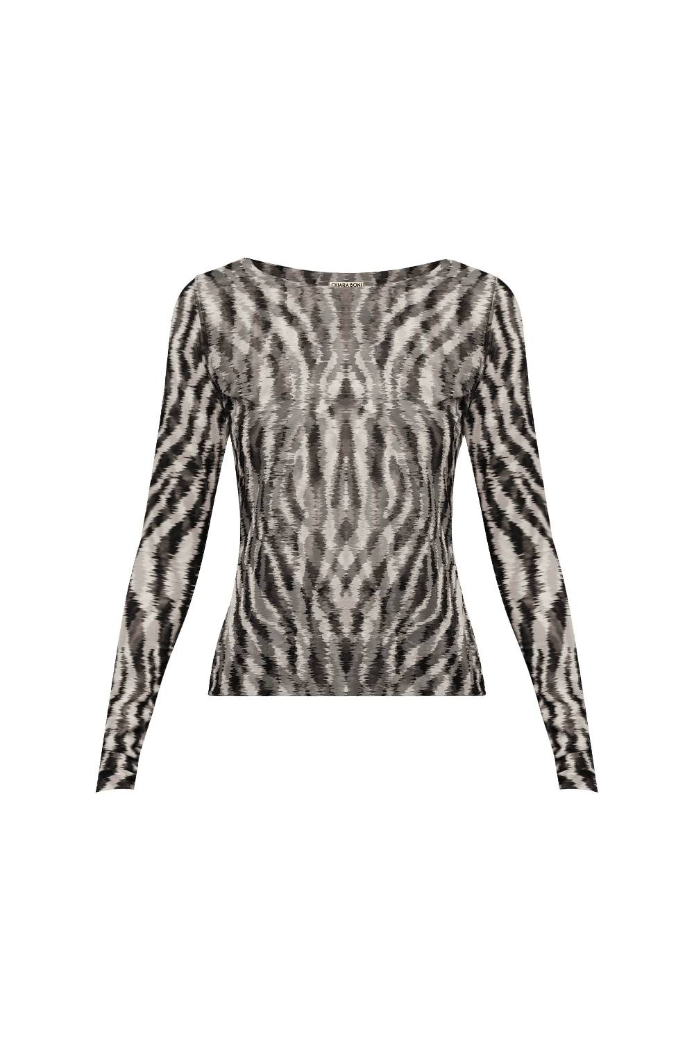 La Petite Robe Di Chiara Boni lupina illusion printed top Vendita Economica