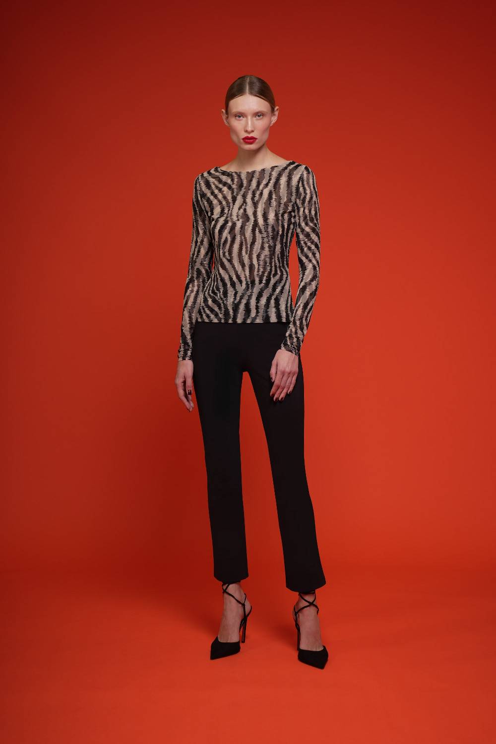 La Petite Robe Di Chiara Boni lupina illusion printed top Vendita Economica