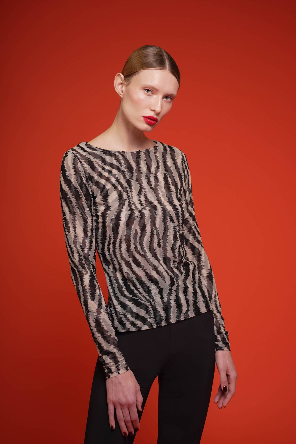 La Petite Robe Di Chiara Boni lupina illusion printed top Vendita Economica