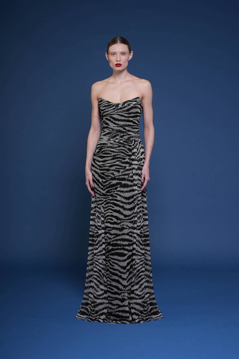La Petite Robe Di Chiara Boni kriztina printed illusion gown Hotsell