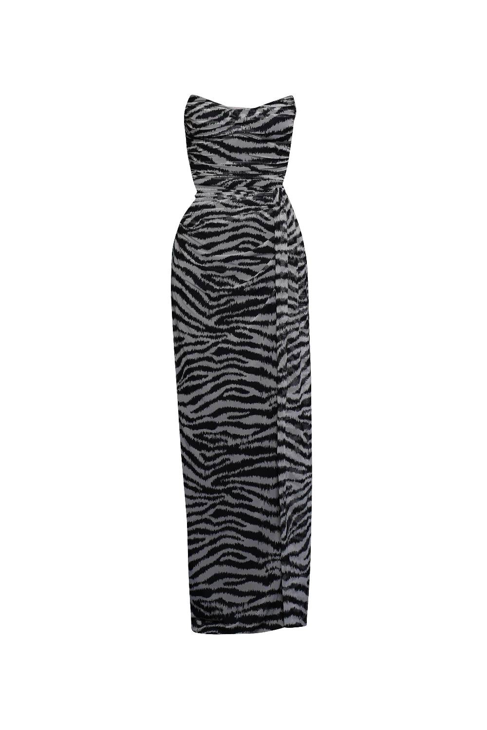La Petite Robe Di Chiara Boni kriztina printed illusion gown Hotsell