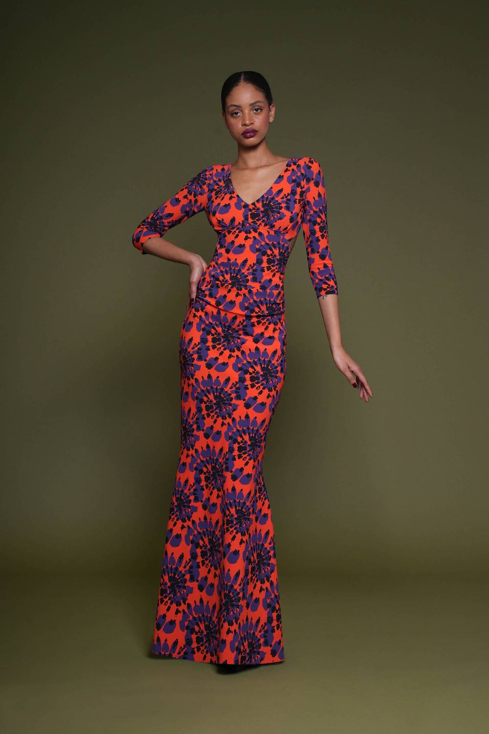 La Petite Robe Di Chiara Boni zubaida printed gown Saldi Di Fabbrica