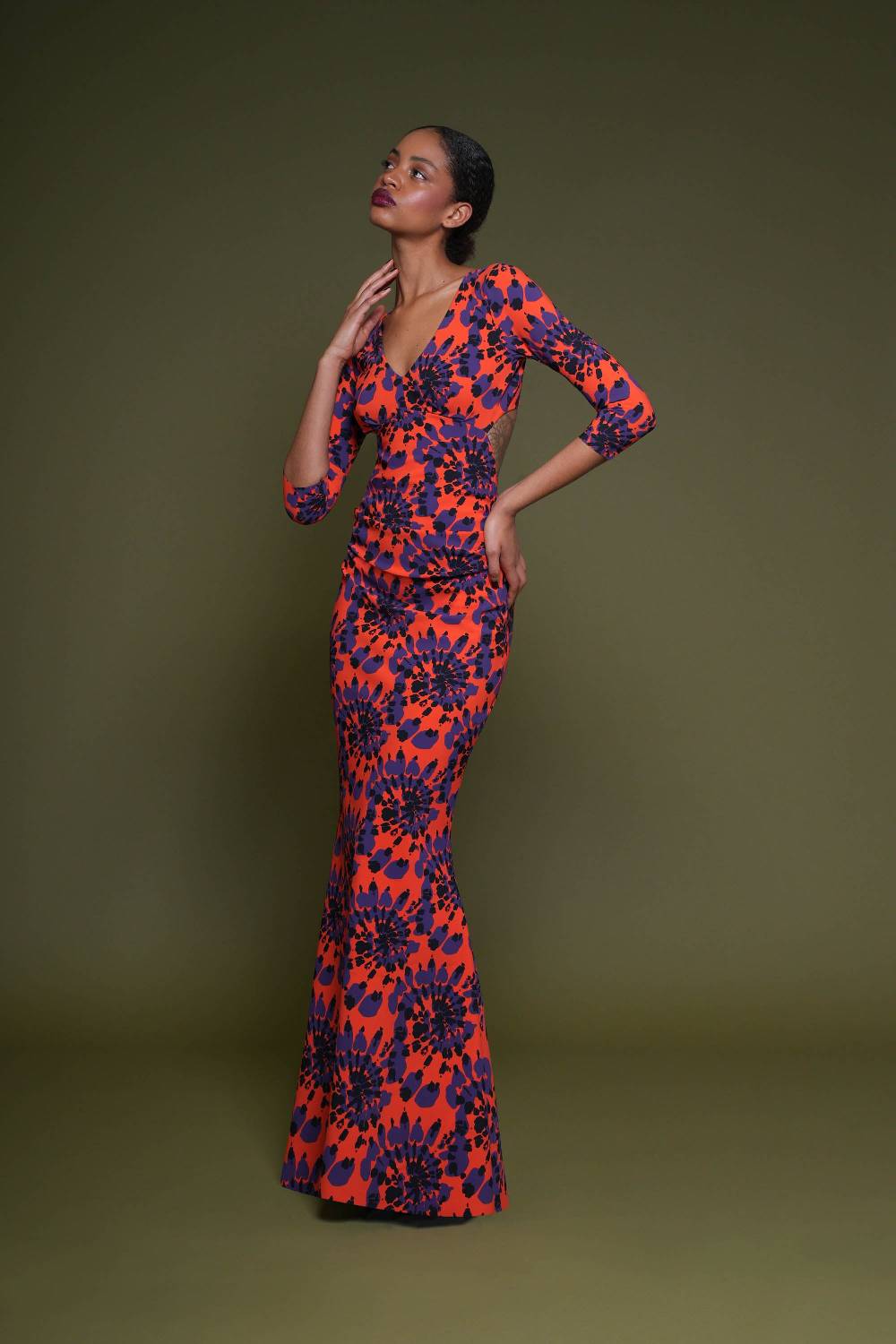 La Petite Robe Di Chiara Boni zubaida printed gown Saldi Di Fabbrica