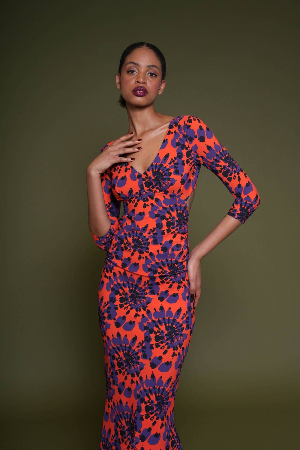 La Petite Robe Di Chiara Boni zubaida printed gown Saldi Di Fabbrica
