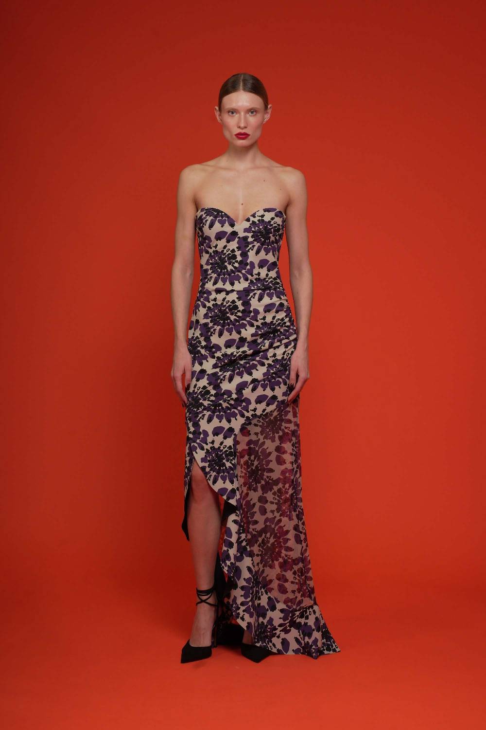 La Petite Robe Di Chiara Boni yoshiro printed illusion gown Vendite Flash
