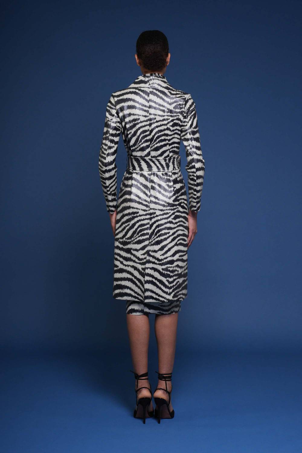 La Petite Robe Di Chiara Boni paduret printed faux-leather dustercoat Vendita