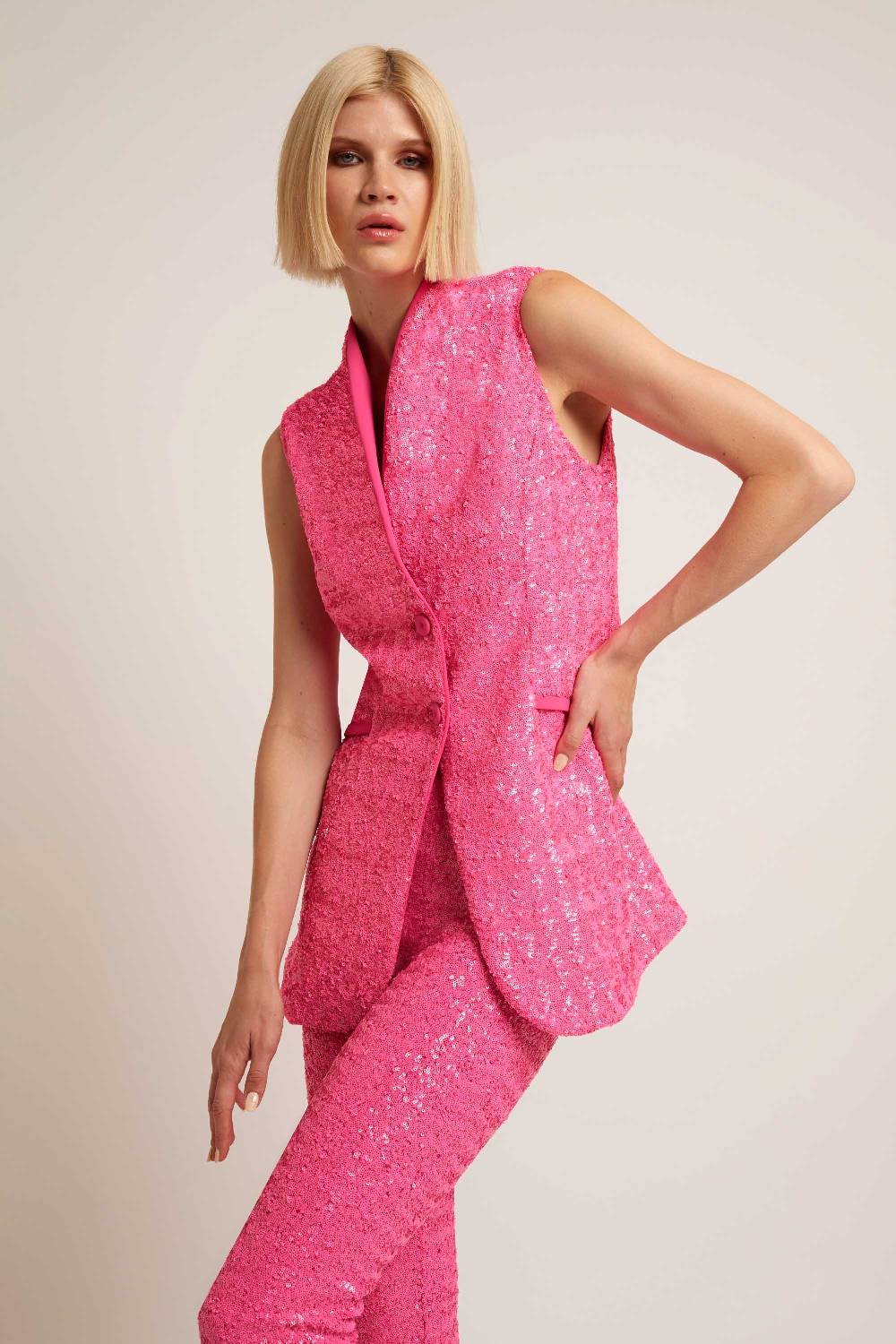 La Petite Robe Di Chiara Boni orsolya sequined vest Fino Al -60%
