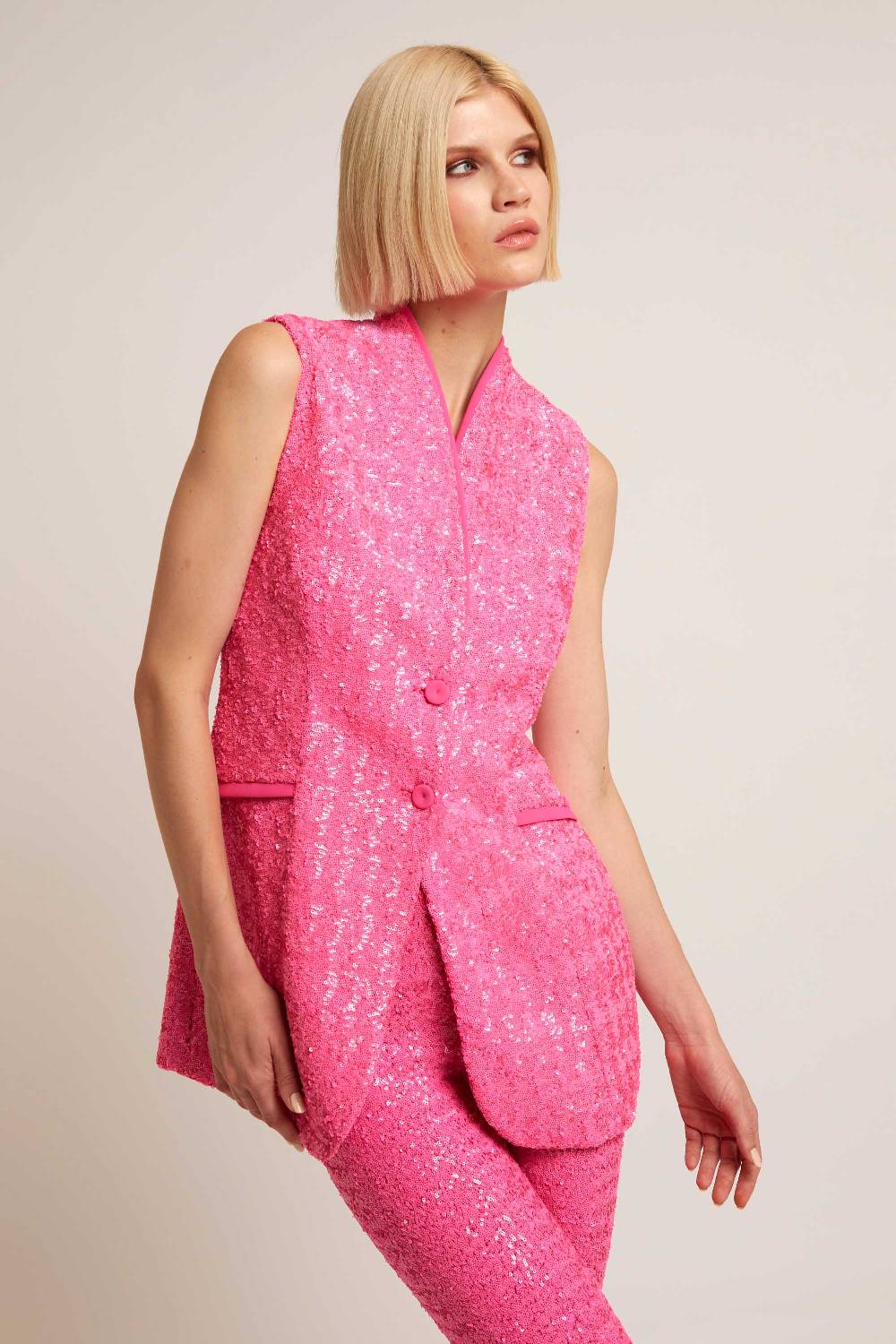 La Petite Robe Di Chiara Boni orsolya sequined vest Fino Al -60%