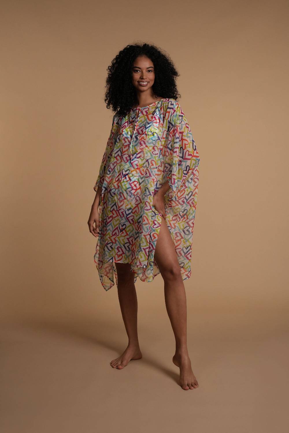 La Petite Robe Di Chiara Boni chiffon-fina printed cover-up Nuova