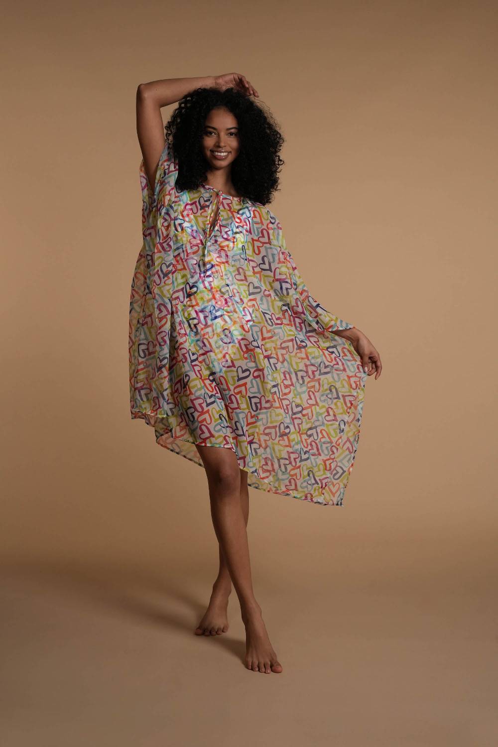 La Petite Robe Di Chiara Boni chiffon-fina printed cover-up Nuova