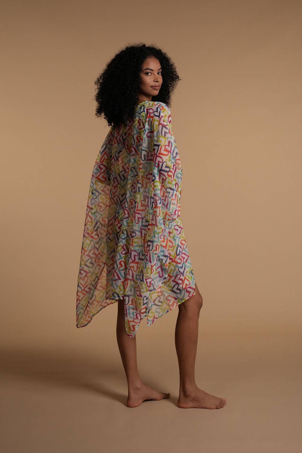 La Petite Robe Di Chiara Boni chiffon-fina printed cover-up Nuova
