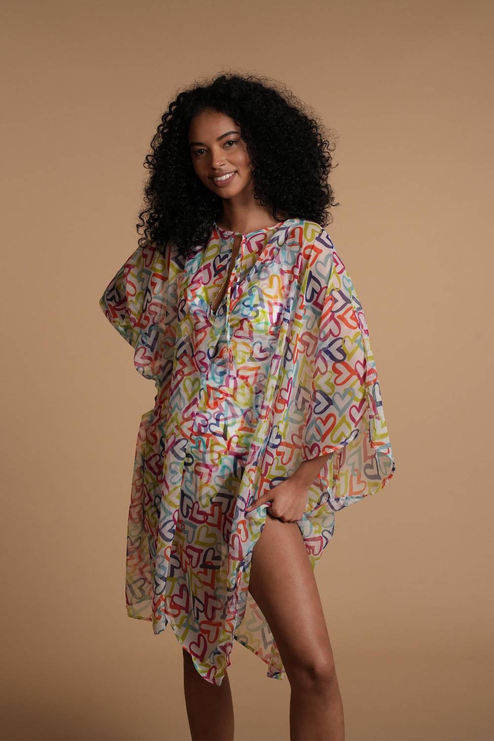 La Petite Robe Di Chiara Boni chiffon-fina printed cover-up Nuova