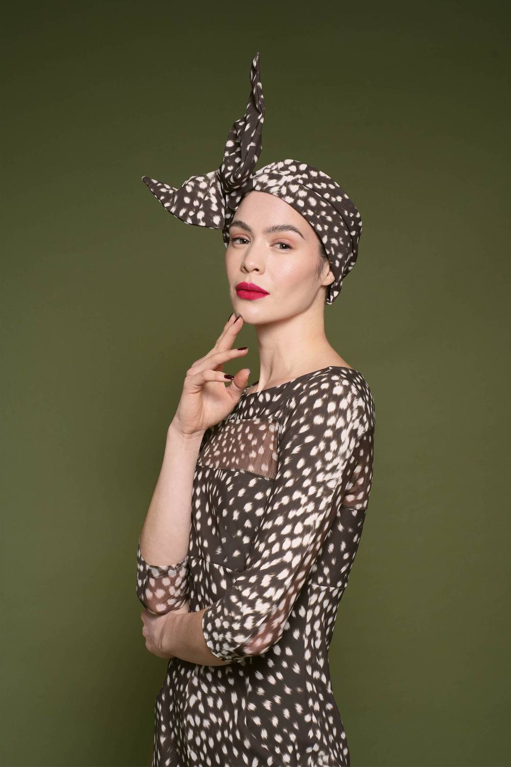 La Petite Robe Di Chiara Boni printed turban Vendita