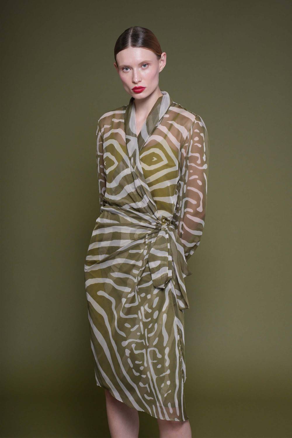 La Petite Robe Di Chiara Boni crizi printed chiffon dress Vendita Economica