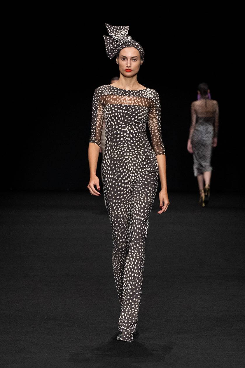 La Petite Robe Di Chiara Boni thany illusion printed jumpsuit Vendite Flash