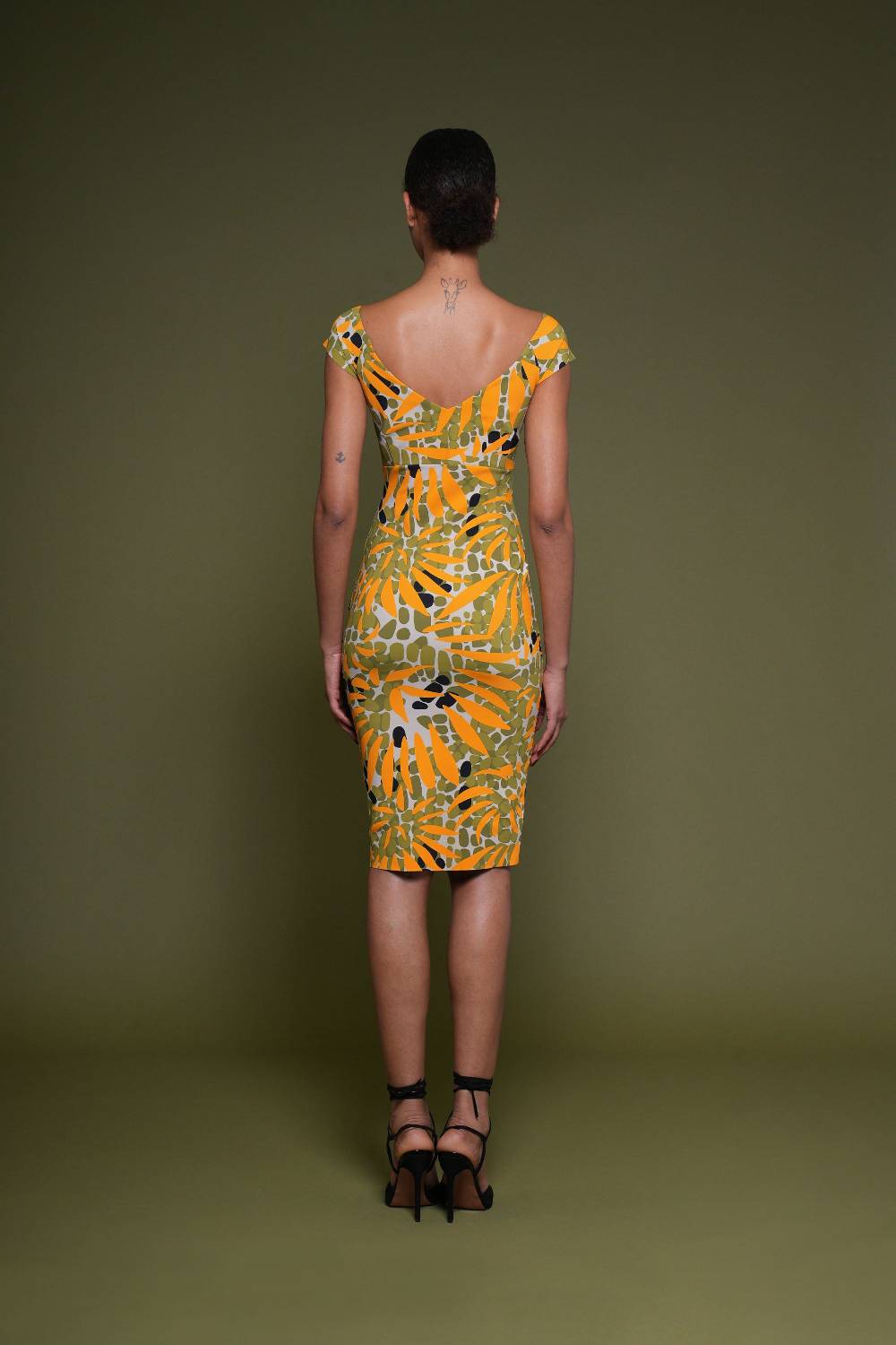 La Petite Robe Di Chiara Boni toffee printed dress Negozio