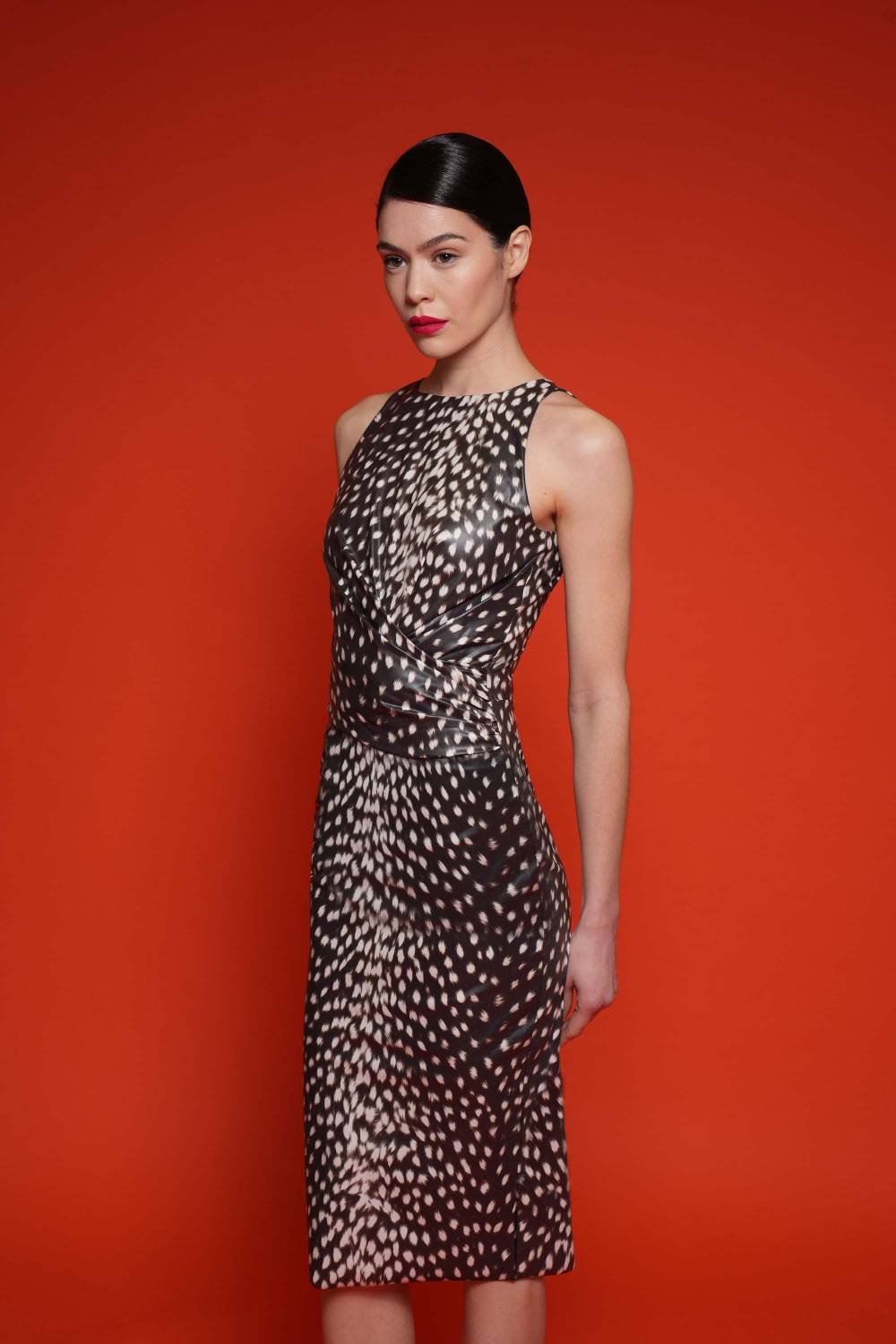 La Petite Robe Di Chiara Boni camilissima faux-leather printed dress Promozione