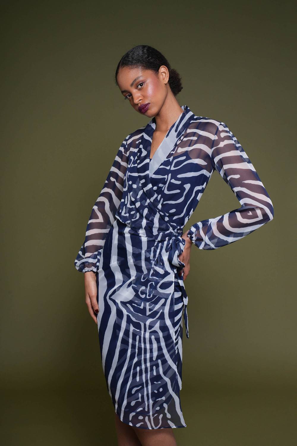 La Petite Robe Di Chiara Boni crizi printed chiffon dress Soddisfazione Garantita
