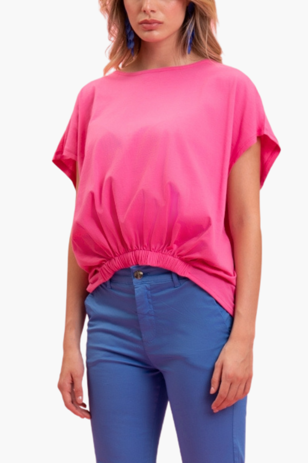 Nualy T-SHIRT CON ELASTICO FONDO Qualità Garantita