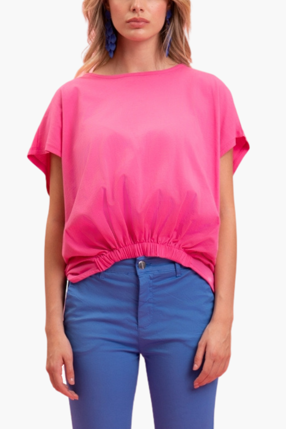 Nualy T-SHIRT CON ELASTICO FONDO Qualità Garantita