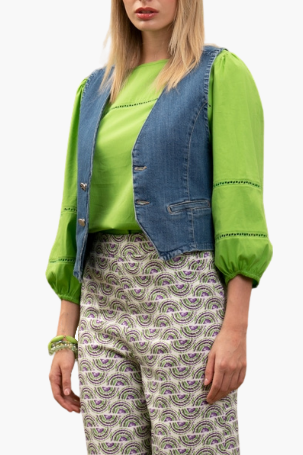 Nualy GILET JEANS Hotsell