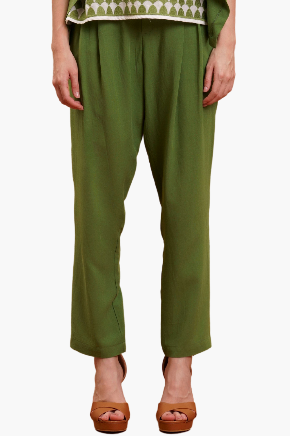 Nualy PANTALONE IN LINO Saldi