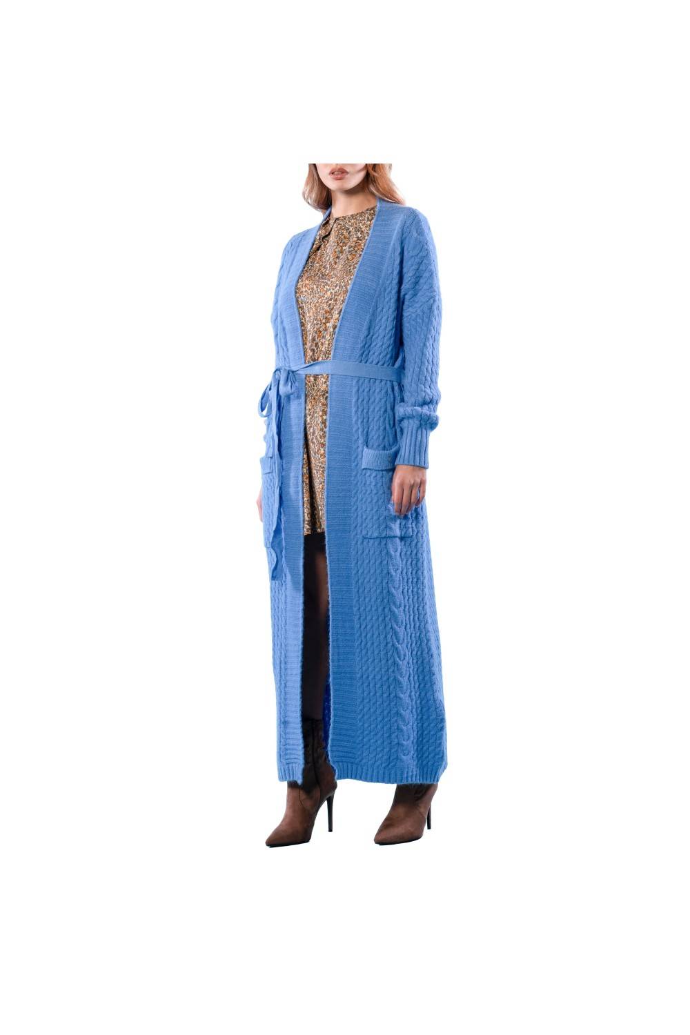 Nualy CARDIGAN LUNGO A TRECCE Nuova