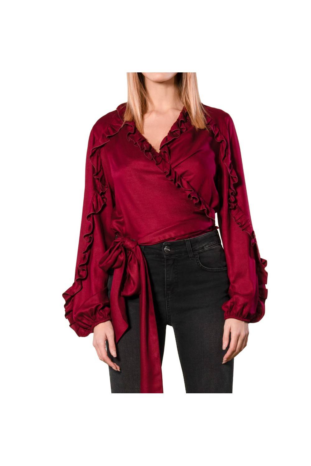 Nualy CAMICIA INCROCIO CON ROUCHES Pezzi Unici