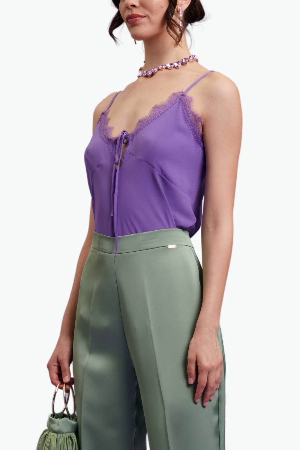 Nualy TOP CON PIZZO Consegna Veloce